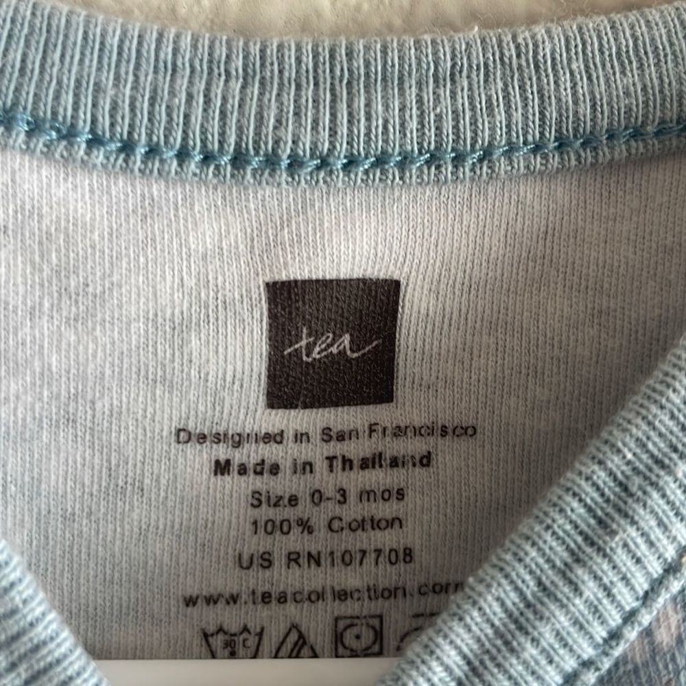 Tea collection unisex onsie size 0-3 months cotton - Picture 2 of 6